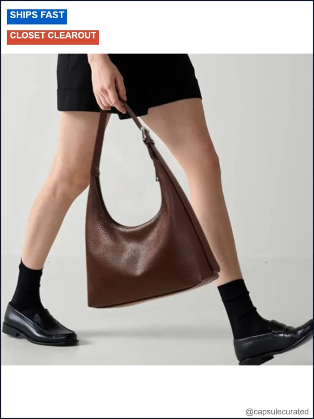 Women Crescent Hobo Tote Bag Soft Vegan Leather Adjustable Shoulder Strap Work